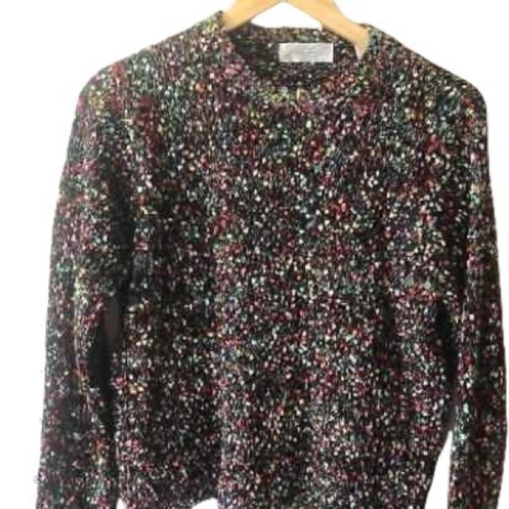 Lord & Taylor Vintage Confetti Ribbon Wool Angora Rabbit Hair Blend Sweater - Picture 8 of 17